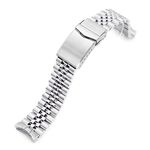 MiLTAT 20mm Super-JUB Watch Band compatible with Seiko 5 Sports 40mm SRPE51 SRPE53 SRPE57 SRPG35 V-Clasp 2-Tone Polished