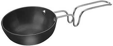 Amazon Brand - Solimo Hard Anodized Small Tadka Pan (9.4cm),Aluminium, Black