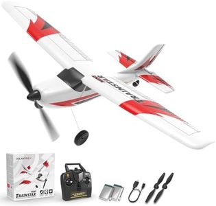 VOLANTEXRC TrainStar Mini 3CH RC Plane for Beginners – 2.4GHz Trainer Aircraft with Xpilot Stabilization System & Prop Saver (400mm,Red 761-1 RTF)