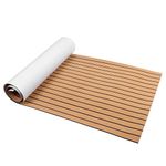 EVA Foam Teak Floor Decking Sheet Marine Boat Synthetic Flooring Non-Skid Self-Adhesive Faux Teak Decking Pad Yacht Deck Carpet for Boats 90x240x0.6cm (Gold + Schwarz)