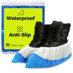 Heavy Duty Shoe Covers Disposable Non Slip Waterproof, 50 Pack, Double Layer Bottom, Extra Heavy Duty Durable Booties, One Size Fits Most