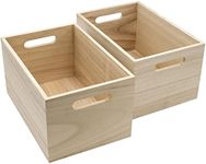 Sorbus Unfinished Wood Crates - Org