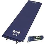 Trail Self Inflating Camping Mat 5cm Thick Single Inflatable Mattress And Bag Blue