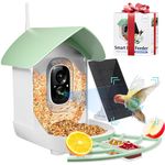 EAONE Smart Bird Feeder with Camera Solar Powered, 1080P HD Bird Feeder with Camera Auto Capture Bird Videos, AI Identify 10000+ Bird Species, 128GB SD Card, Ideal Gift for Bird Lover