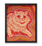 Poster Master Cat Poster - Psychedelic Style Cat Print - Louis Wain Art - Housewarming Gift for Men, Women, Animal Lover - Great Wall Decor for Home, Office, Bedroom, Dorm - 11x14 UNFRAMED Wall Art