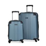 Kenneth Cole Reaction Out of Bounds Lightweight Hardshell 4-Wheel Spinner Luggage, Granite Blue, 2-Piece Set (20" & 28"), Kenneth Cole Reaction Out of Bounds Lightweight Hardshell 4-Wheel Spinner