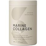 Sports Research Marine Collagen Peptides Powder - Sourced from Wild-Caught Fish, Pescatarian Friendly, Keto Certified & Non-GMO Verified - Easy to Mix in Water or Juice! (34 Servings)