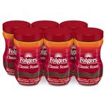 Folgers Classic Roast Instant Coffee, 12 Ounces (Pack of 6)