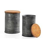 glitzhome Rustic End Table Set of 2