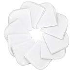 Mias 10 Baby washcloths Made of Molton Flannel, White, Cotton, Non Toxic/Baby Cloths/Cosmetic Cloths/All-Purpose Cloths