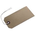 50 Large Brown/Buff (Manilla) Strung 134x67mm Tag/Tie On Luggage Craft Labels