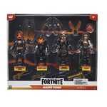 Fortnite FNT1157 Molten Legends (Squad Mode) -Four 4-inch Articulated Figures with Weapons, Harvesting Tools, and Back Bling, Multicolored