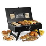 B.N.Brights Big Size Heavy Weight Briefcase-Style Charcoal Barbeque Grill | Foldable Metal Grill Tandoor for Home & Outdoor | Portable BBQ for Picnic, Business & Restaurant
