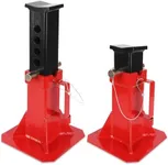 Heavy Duty Pin Type Professional Car Jack Stand with Lock, Automotive Jack Stands for Supporting Trucks Trailers Car, Adjustable Height 11"-18", 12 Ton (26,400 Lb) Capacity, Red, 1 Pair