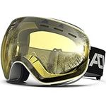 ACURE Ski Goggles, OTG Frameless Snow Snowboard Goggles of Dual Lens with Anti Fog and UV400 Protection for Men, Women, Youth