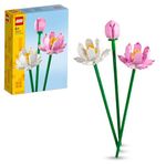 LEGO Lotus Flowers Set, Bouquet Building Kit for Girls, Boys and Flower Lovers, Build 3 Artificial Flowers to Display as a Bedroom or Desk Decoration, Botanical Collection Birthday Gift Idea, 40647