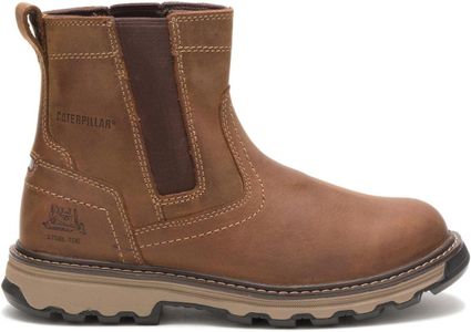 Caterpillar Men’s Pelton Industrial Boots, Dark Beige – Size 10 UK