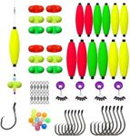 Dovesun Catfishing Tackle Making Kit Catfish Rig Accessories 102PCS Catfish Tackle with Catfish Floats Catfish Hooks Swivels Fishing Bells