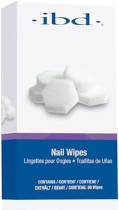 ibd Nail Wipes, Lint-Free Fiberless Pads for Gel Residue Removal, Scratch-Free Finish, 80 Count, 1-Pack