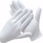 3 Pairs White Cotton Gloves for Dry