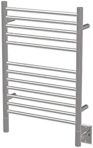 Amba Jeeves ESP Model E-Straight 12-Bar Hardwired Towel Warmer in Polished