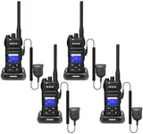 Retevis NR30S Walkie Talkies for Adults, Long Range Waterproof 2 Way Radios with Mic, Heavy Duty Two Way Radio, Noise Canceling, Group Call, Business Radio, for Jobsite(4 Pack)