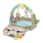 Fisher-Price Ready to Hang Sensory Sloth Gym, Infant Activity Mat with Toys for Tummy Time and Play