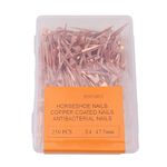 250Pcs Horseshoe Nails, Solid Pure Copper Equestrian Riding Equipment for Horse Racing Training (47.5mm E4)