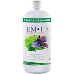 TeraGaniX EM-1 - Certified Organic Microbial Inoculant - Plants & Soil | Nontoxic Active Probiotic Conditioner for Lawn Care | Eliminate Foul Odors & Improve Water Quality (32 Ounces)