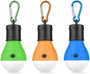 Flintronic Camping Lights, 3PCS LED Tent Lamp, 120 Lumens Camping Light Bulb, Tent Lantern with Clip Hook, Portable Emergency Light for Camping Hunting Hiking Fishing Mountaineering