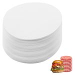 Burger Paper,500 PCS Burger Paper Sheets,Greaseproof Burger Press Papers,11cm Round Burger Wax Paper Sheets,Baking Parchment Circles for Foods Seperating Patty Meat Beef Cookies Storing Cake Tin