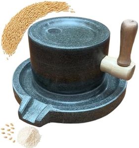 Bmucp Stone Grain Mill - Manual Grain Mortar - Manual Grinder | Kitchen, Restaurant, Baking, Coffee, Flour, Pepper, Salt, Nuts, Home Use