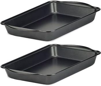 DecorRack 2 Pack Non-Stick Lasagna Pans, 12.5 Inch Baking and Roasting Pans, Heavy Duty Bakeware For Oven (Pack of 2)