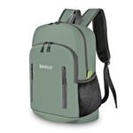 Bekahizar 20L Ultra Lightweight Backpack Foldable Hiking Daypack Rucksack Water Resistant Travel Day Bag for Men Women Kids Outdoor Camping Mountaineering Walking Cycling Climbing (Grey Green)