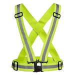 SAFEYURA Safety Reflective Vest for Outdoors and Biking, Motorcycle and Cycling Protective Gear- Green Color-1Nos