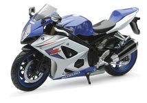 New Ray, 1:12 Scale, Die Cast, Suzuki GSX R1000 Motorcycle (Blue/Silver), Metal;Plastic