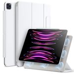 ESR Rebound Magnetic Case Compatible with iPad Pro 12.9 5G 2021/2020 / 2018, Smart Case with Convenient Magnetic Attachment, Auto Sleep and Wake, Pencil 2 Support, and Trifold Stand–White