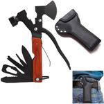 YELINTIAN Multitool Axe Camping Tool, 16-in-1 Camping Survival Gear Essentials, Fathers Day Gift Ideas Cool Dad Gifts for Outdoor Hunting Hiking, Emergency Escape, with Axe, Hammer Plier Bottle Opener