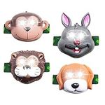 Animal LED Headlamp Set for Kids Multiple Styles Available Toy Head Lamp for Boys,Girls,Perfect for Camping,Reading,and Parties