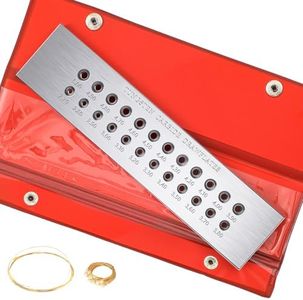 NEWTRY 2.7-5.0mm Jewelry Wire Drawplate 24 Holes Tungsten Carbide Steel Round Draw Plate, Portable Jewelry Making Tools for Manufacturing Jewelry