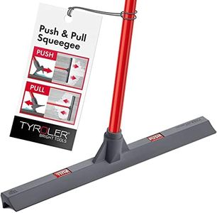 Tyroler Push & Pull Squeegee | 44cm Silicone Head | 140cm Anti-Rust Handle | 100% Silicone | Aluminum 4-Piece Handle | Floor Squeegee Perfect for Hardwood, Marble, Tile, Garage, Indoor/Outdoor