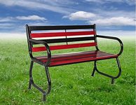 Kaushalendra Heavy Duty Garden Patio Bench - Indoor/Outdoor, 300 Kg Capacity, Metal, 3 Seater - Black