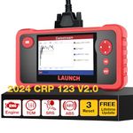 LAUNCH CRP123 V2.0 OBD2 Code Reader Scanner for 4 System Engine ABS SRS Transmission Car Diagnostic Tool with 3 Reset Function Oil Reset SAS Reset Throttle Adaptation, Lifetime Update without cost