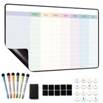 MCCORL Magnetic Chore Chart, Weekly Planner Whiteboard Calendar for Fridge, Family Planner, Cleaning Rota, Checklist Board for Kids (Monday to Sunday)