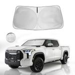 Upgraded Windshield Sun Shade Fit 2021 2020 2019 2017 2016-2007 Toyota Tundra Limited SR5 Platinum TRD Pro Pickup Front Window Sunshade Truck Accessories Sun Visor UV Protector Heat Shield Cover