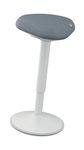 Leitz Ergo Active Standing Stool with Unique Dual Density Foam Comfort Cushion, Height Adjustable 57 to 82cm, 100% Post Consumer Recycled Seat Cover, Supports 110kg, Ergo Range, Light Grey, 65450085