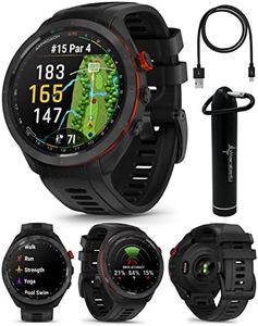 Wearable4U - Garmin Approach S70: Ceramic 47 mm Golf Smartwatch|1.4" AMOLED Display Up to 16 Days Battery Life, Multisport GPS Premium Watch w/ 43K+ Golf maps & Gift Bundle