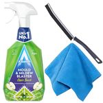 Astonish Mould And Mildew Remover Anti Mould 750ml Spray Set - Also Includes | Multifunctional Crevice Cleaning Brush | Northernscape Microfibre Cloth Assorted | Fast Mould Removal |