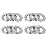 HiPicco Thrust Ball Bearings, 4pcs 51104 Plane Axial Ball Bearing 3-in-1, 20mm x 35mm x 10mm Chrome Steel ABEC3 Single Row Roller