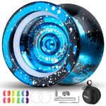 magicyoyo unresponsive yoyo n11 plus, professional yoyo alloy aluminum yoyo with bag, glove, 5 yoyo strings- Multi color